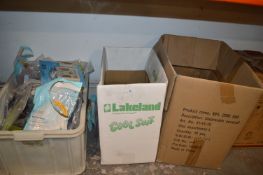 *Box of Assorted Cables, and Two Boxes of Disposable Coveralls (salvage)
