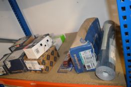 *Contents of Shelf to Include Assorted Double Switch Sockets, Assorted Screws, Remote Control