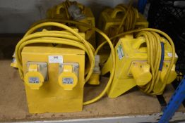 Four 110v Splitter Boxes