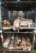*Quantity of Assorted Laminate Flooring, Curtain Rails, Galvanised Steel Caps, etc. (stillages not