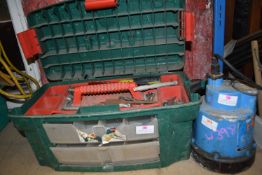 Toolbox and Contents and a Clarke Hippo Pump