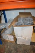 *Two Boxes of Sanding Paper, Plastic Lids, Plastic Measuring Containers, etc. (salvage)