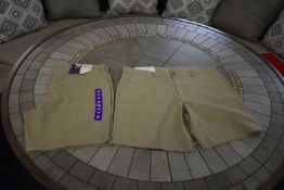 *Two Pairs of English Laundry Men's Khaki Shorts Waist 40 x 9
