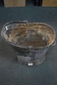 Vintage Galvanised Coal Bucket