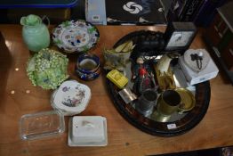 Vintage Mirror Plus Pottery & Decorative Items