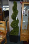 *Artificial Ceder Spiral Topiary with Planter