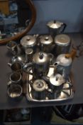 Stainless Steel Teapots etc plus Piquet Ware