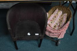Children's Wicker Pram & Chair
