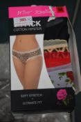 *Betsey Johnson Cotton Hipster Briefs - 4 Pack Size: Medium