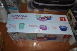 *Systema Microwavable 3pc Food Bowl Set