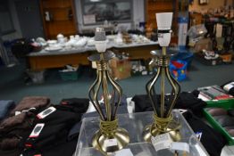 Pair of Brass Finished Table Lamps