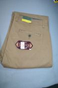 *Jachs New York Bowie Fit Brown Trousers - Size: 32 x 30