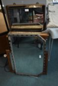 Five Vintage Wood Framed Mirrors