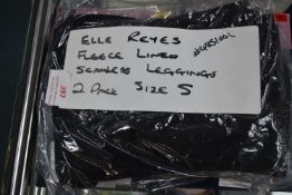 *Ellen Reyes Fleece Lined Black Leggings - Two Pack Size: Small
