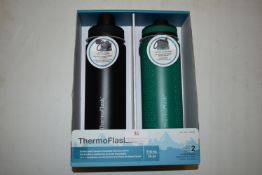 *Thermo Litre 710ml Vacuum Flasks 2pk