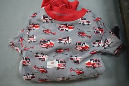 Kids Pekkle 4 Piece Pyjama Set Grey/Red - Age 8