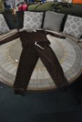 *DKNY 2 Piece Plush Lounge Set - Chocolate Size: Small
