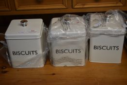Three John Lewis Biscuit Tins