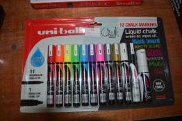 *Uniball 12pc Liquid Chalk Marker Set