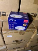 *Twelve Boxes of 12 TCP Chrome Fire Rated IP LED Downlights