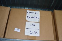 *Box of 1m and 1.5m Black Cat 6 Patch Cables