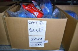 *Box of 20m to 25m Blue Cat 6 Patch Cables