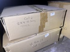 *Box of Twenty-Five 12.5m Black Cat 6 Cables