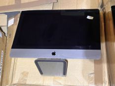 *21.5” Apple Computer (spec and passwords unknown, no keyboard or mouse)