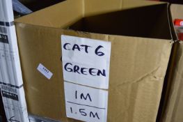 *Box of 1m to 1.5m Green Cat 6 Patch Cables