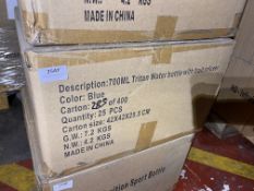 *Box of Twenty-Five Triton Blue 700ml Water Bottles with Fruit Infusers