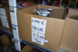 *Box of 7.5m to 9m Blue Cat 6 Patch Cables