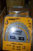 *Eight Packs of Two Dewalt BT90270-QZ 165x20mm Circular Saw Blades 24 and 36 Teeth