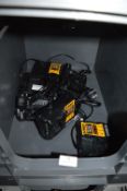 *Six Dewalt DC81104 12/18v XR L-Ion Battery Chargers with 13a UK Plugs