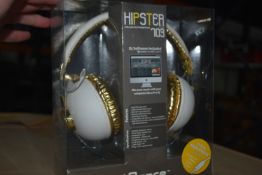 * 12 x Hipster 703 White and Gold Headphones
