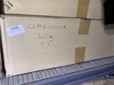 *Box of Ten 30m Black Cat 6 Cables