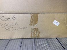 *Box of Ten 30m Black Cat 6 Cables