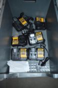 *Six Dewalt DC81104 12/18v XR L-Ion Battery Chargers with 13a UK Plugs
