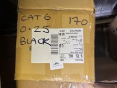 *Box of ~170 0.25m Black Cat 6 Cables