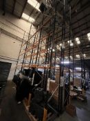 *Three Bays of Heavy Duty Pallet Racking Comprising Four Uprights, Twelve 270cm Beams, and Four 1m