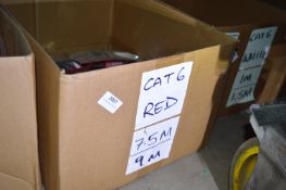 *Box of 7.5m to 9m Red Cat 6 Patch Cables