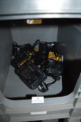 *Six Dewalt DC81104 12/18v XR L-Ion Battery Chargers with 13a UK Plugs
