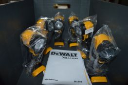 *Six Dewalt DCL040 18v LED Torches