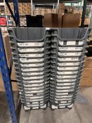 *Thirty-Six Stackable Plastic Boxes