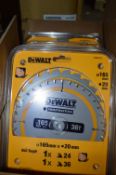 *Eight Packs of Two Dewalt BT90270-QZ 165x20mm Circular Saw Blades 24 and 36 Teeth