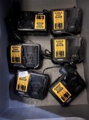 *Six Dewalt DCB115 Battery Chargers with EU Plugs