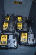 *Six Dewalt DCB115XR L-Ion Chargers with EU Plugs
