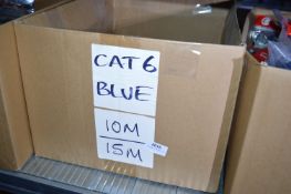 *Box of 10m to 15m Blue Cat 6 Patch Cables