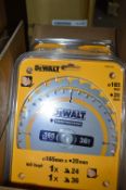 *Eight Packs of Two Dewalt BT90270-QZ 165x20mm Circular Saw Blades 24 and 36 Teeth