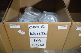 *Box of 1m to 1.5m White Cat 6 Patch Cables