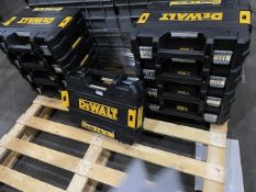 *Nine Dewalt Stackable Plastic Toolboxes